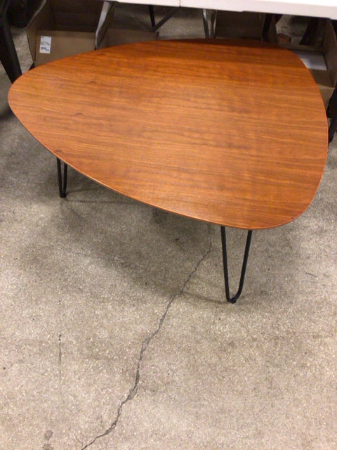 Wood Coffee Table W/Metal Legs