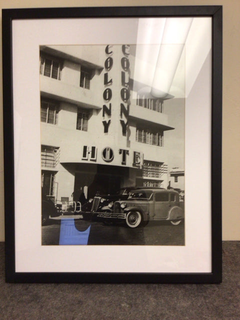29 1/2" X 23 1/2" Colony Hotel Black Framed Print
