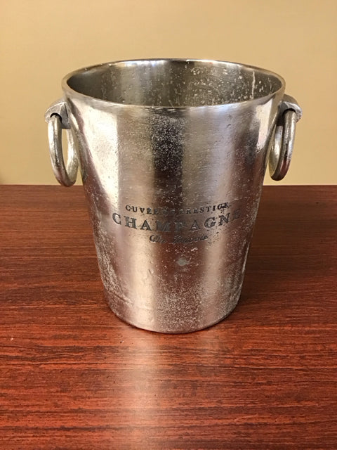 7 3/4" Cuvee De Prestige Champagne Silver Bucket W/Handles