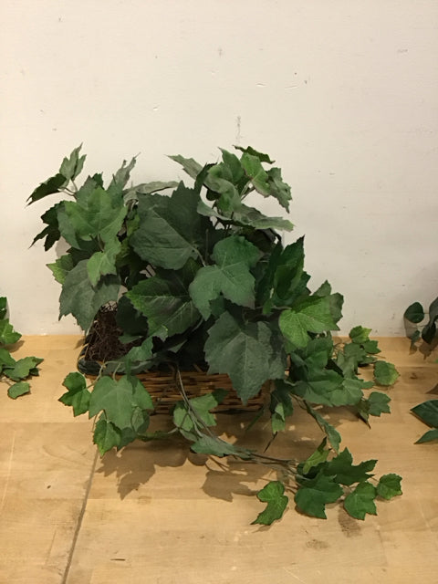 12"x10" Faux Ivy In Wicker Basket Plant