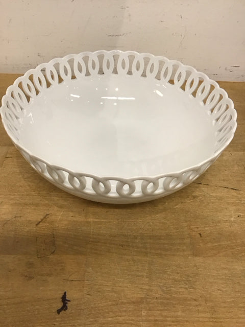 10" Round Lace Edge Cermic Bowl