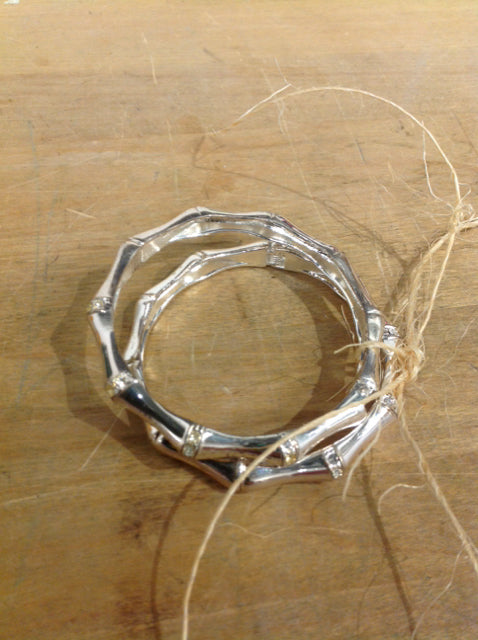 Bracelet- Set Of 2 Silver Bangle