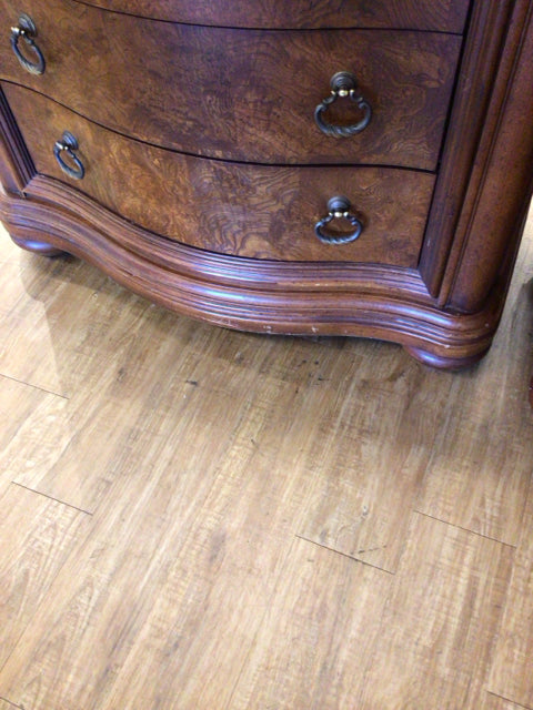 AS-IS Thomasville Stone Top Three Drawer Nightstand