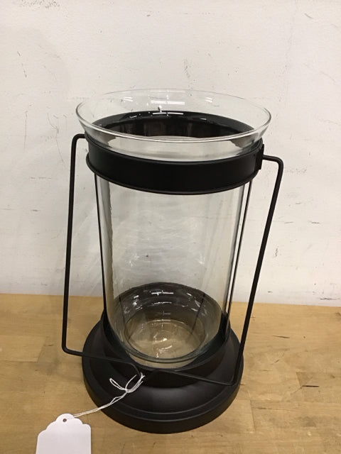 12" Black Candle Lantern