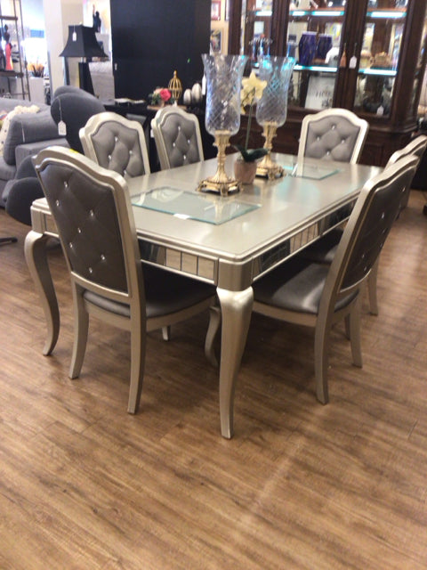 Champagne Dining Table/6 Chairs