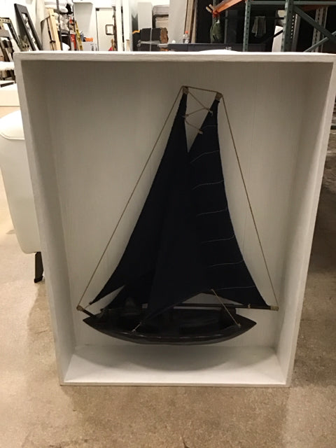 31"24 PB Sailboat Shadowbox As Is