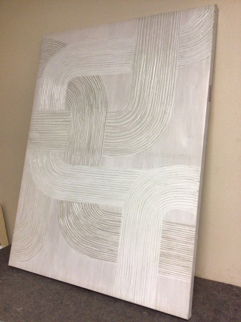 30" X 40" Textured Abstract Print On Canvas
