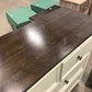 AS-IS Ashley Furniture Cream Two Tone Seven Drawer Dresser(Top Damage)