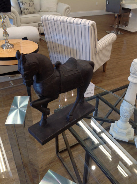 14" Black Resin Horse