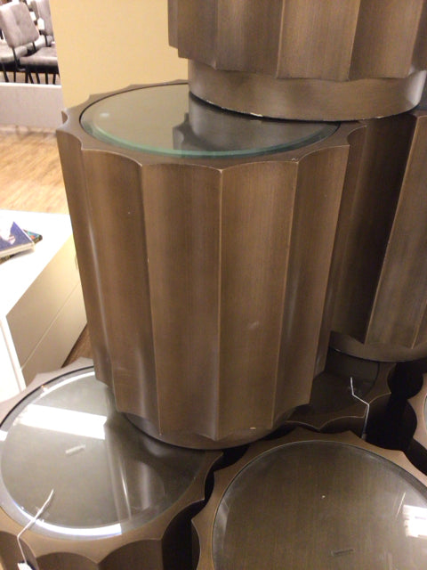 Bronze Color Fluted Accent Table