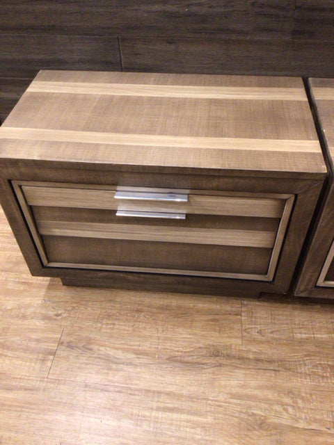 Art Furniture Glass Top Two Drawer Nightstand