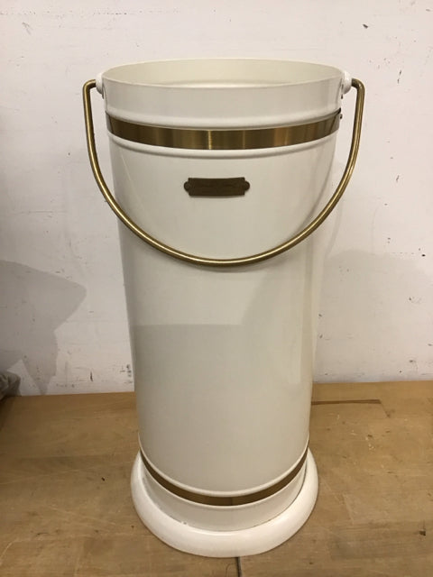 28" Cream W/Brass Accents Hearth & Hand Umbrella Holder