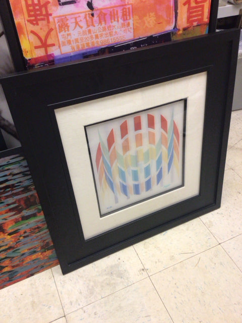 27" X 27 1/2" Black Framed Agamograph Print