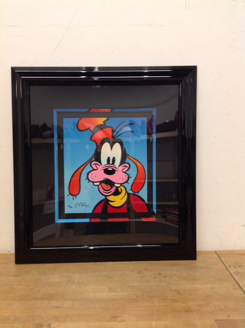 31"Sq Framed Signed PETER MAX "Goofy" Serigraph
