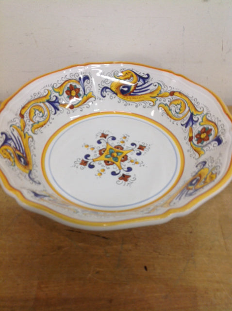 Bowl- 12" Italy Painted Ceramic