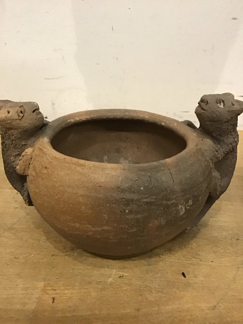 9" Effigy Ceramic Pot/Bowl