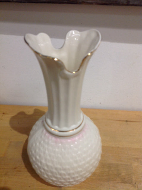 Vase- 10" Belleek White Porcelian