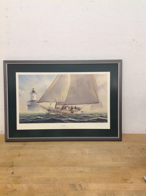 Framed "Foggy Run" By John Morton Barber S/N