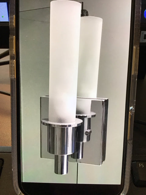 Pair Of 13" Chrome Wall Sconce