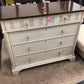 AS-IS Stanley Grey Five Drawer Chest(Top Scratches)