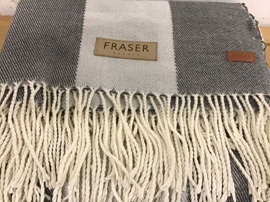 Fraser Yachts Gray & Ivory Throw