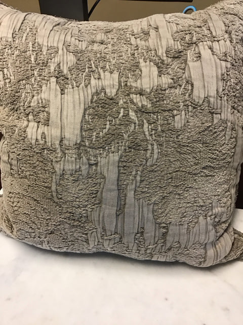22" Pottery Barn Beige Textured Pillow