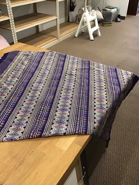 Silk Purple Multicolor Decorative Throw