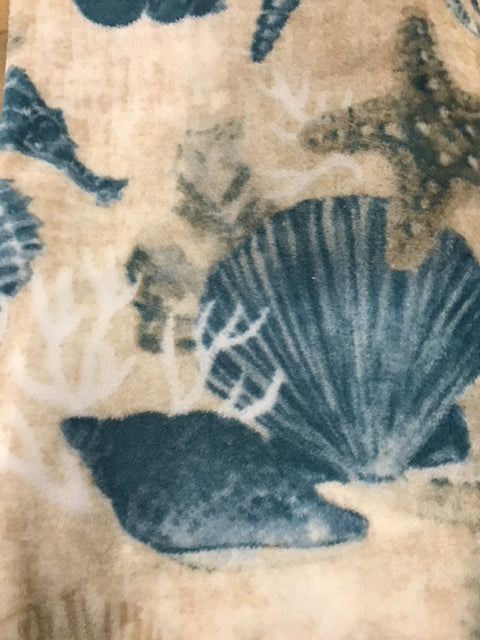 Seahorse & Shell Fleece Throw