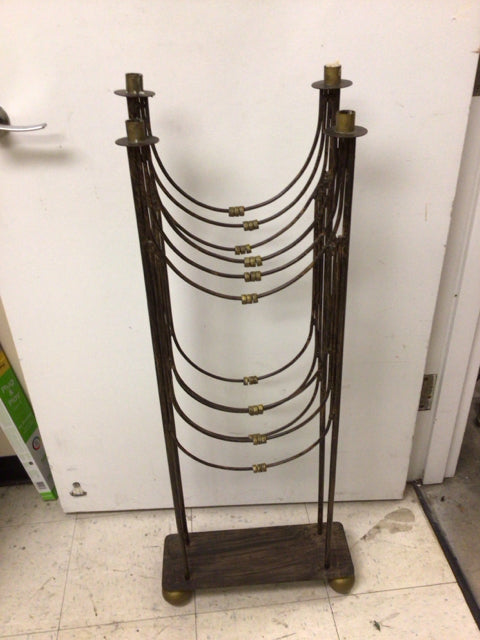 44" Metal Floor Candle Holder