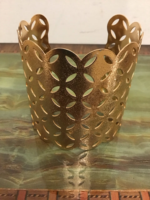 Goldtone Cut Out Cuff Bracelet