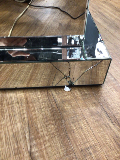 47" X 42" AS-IS Acme Furniture Noralie Fire Place(Mirrors Cracked Around Base)