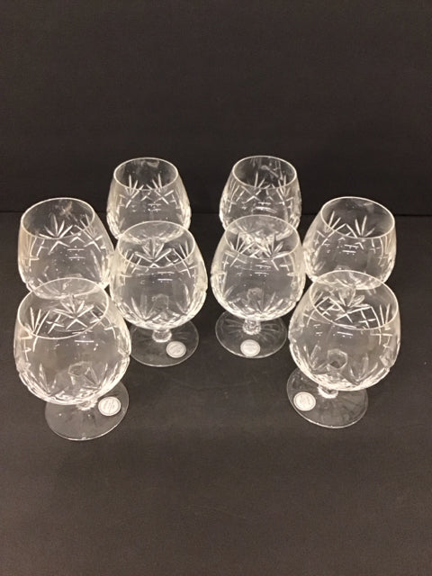 Set/8 Astral Crystal Questa Brandy Bowls
