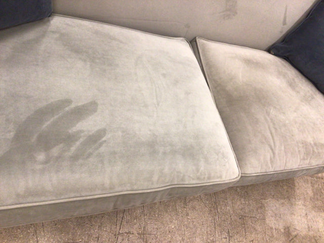 As-Is Drexel Heritage Grey Love Seat W/2 Dark Grey Pillows