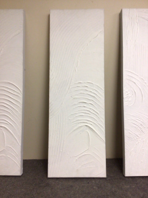 36" X 12" Textured Abstract Print On Canvas