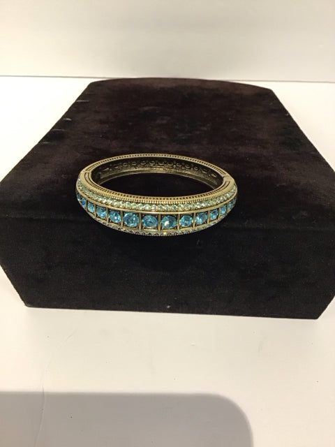 Heidi Daus Decorative Cuff Bracelet w/Blue Stones