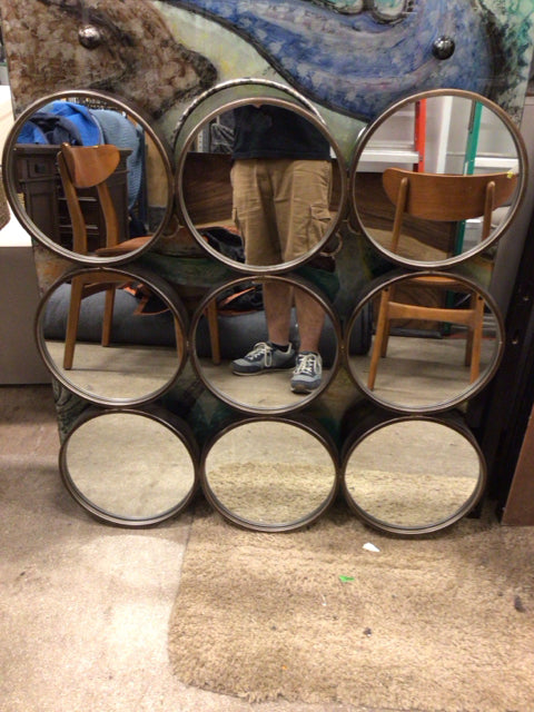 35.5" X 35.5" X 1.75" Uttermost Devet Welded Iron Rings Mirror