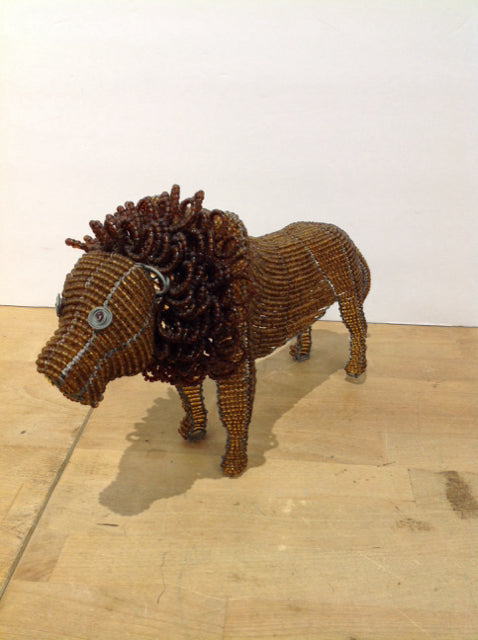 12" Beaded African Lion
