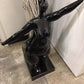 34" Botero Pirouette Style Female On Marble Base