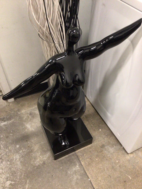 34" Botero Pirouette Style Female On Marble Base