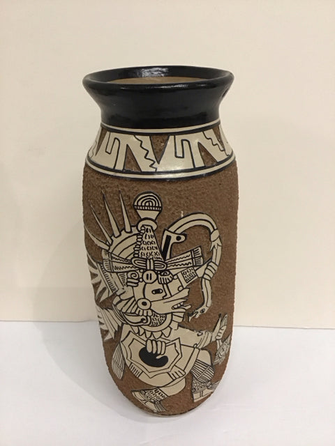 Mexican Pottery Mayan Vase