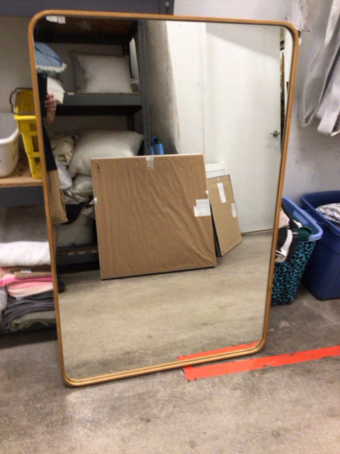 32" X 48"Rejuvenation Bentwood Rounded Rectangle White Oak Framed Mirror