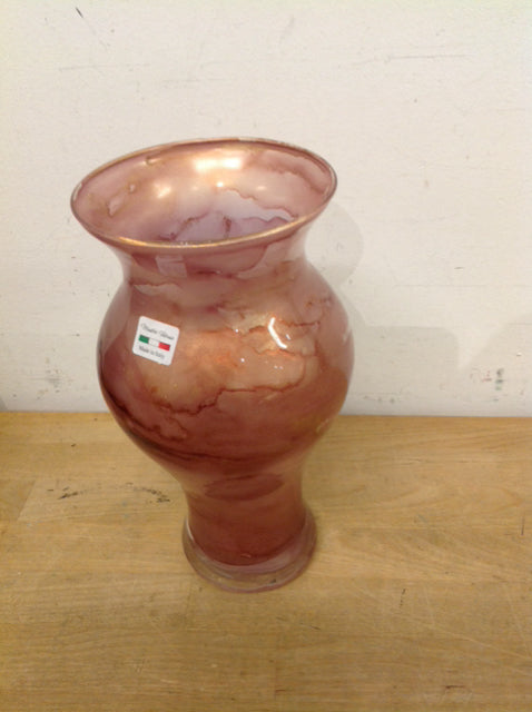 Vase- 10" Italy Mauve Art Glass