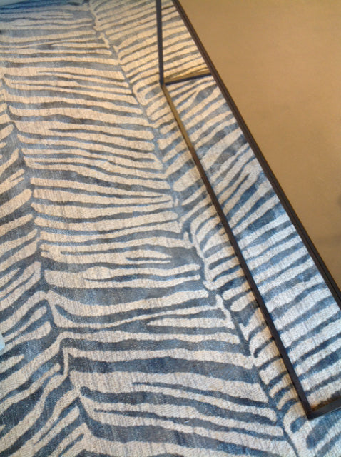 Rug- 8' X 10' Blue & White Low Pile