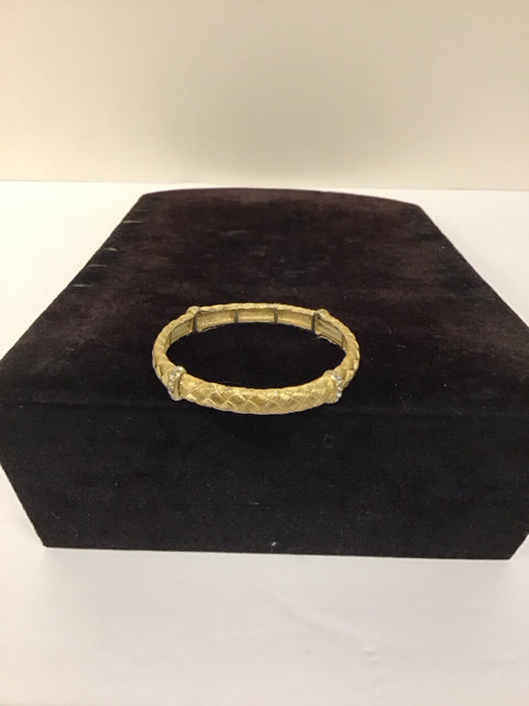 Gold/Rhinestone Stretch Bracelet