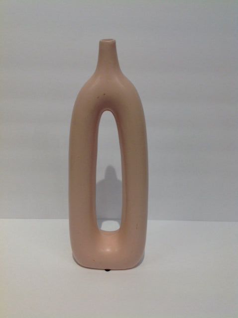 14" Pink Ceramic Vase w/Narrow Top