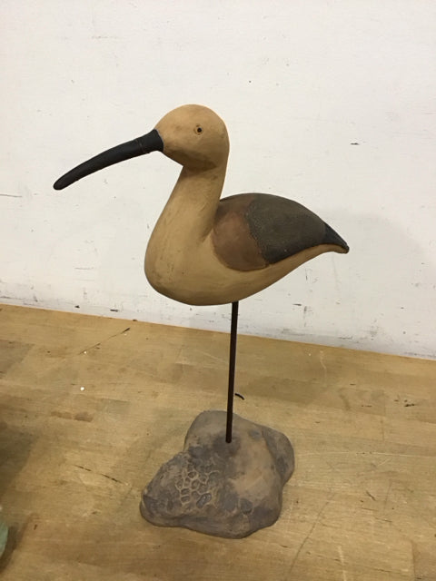 12" Decorative Wooden Duck Statue