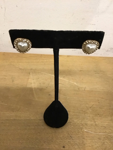 Pearl Heart Earrings