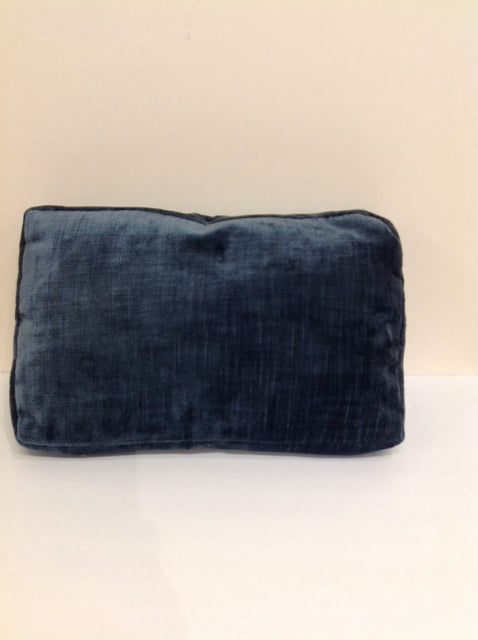 Blue Chenille Lumbar Pillow