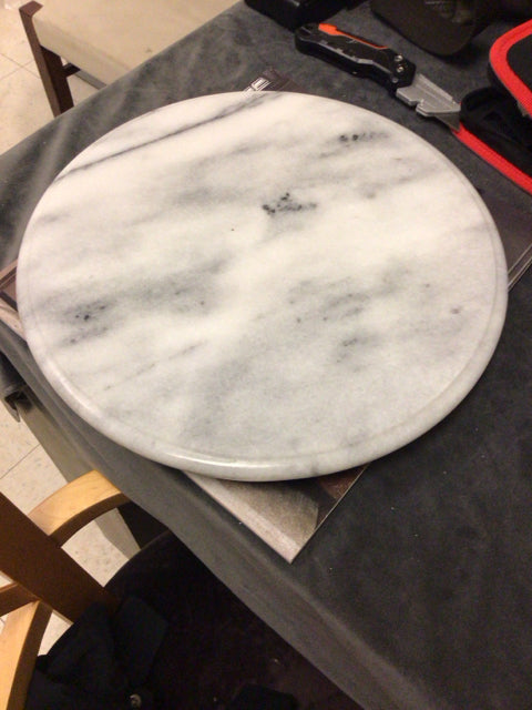 12 1/8" Round Marble Lazy Susan