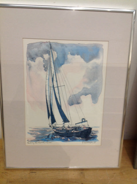 14" X 18" Signed Sailing Keywest